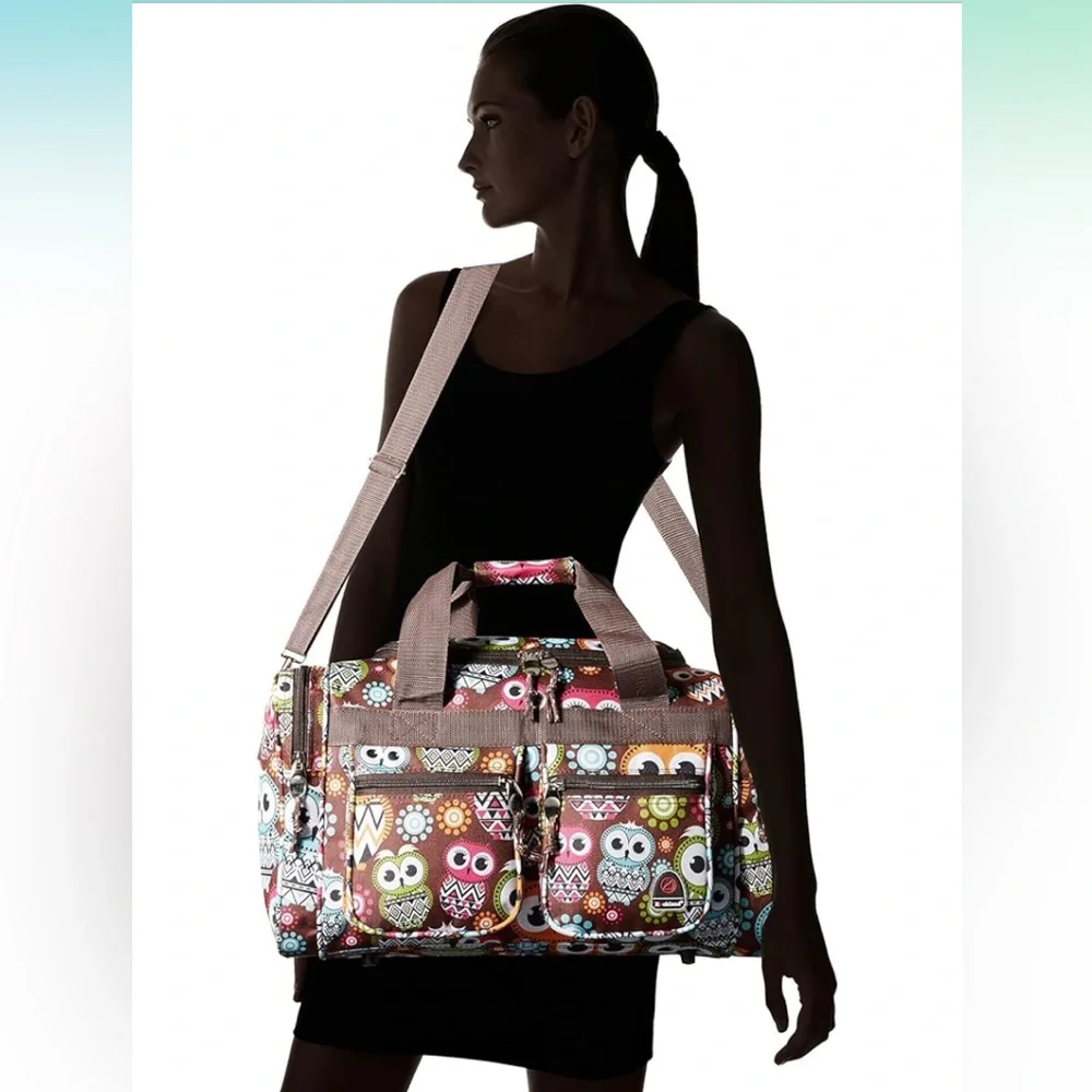 🛍️ NWT Rockland Duffel Bag Owl Print 19-Inch - Picture 7 of 7